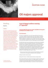 Oil majors approval - Norton Rose