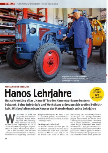 PORTRÄT Hanomag-Fachmann Heinz Kremling - Hanomag-LKW ...