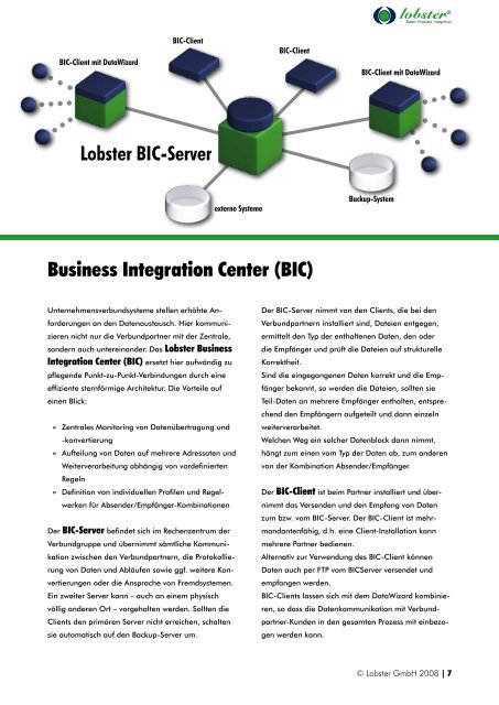 Kommunikation Transaktion - Lobster GmbH