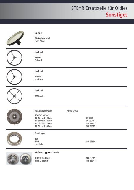 OLDTIMER-ERSATZTEILE - Oldtimer Hiermann