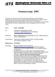 Sommercamp 2005 - TG Hamburg-Nord