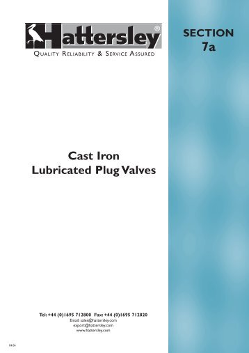 Cast Iron Lubricated Plug Valves - Hattersley