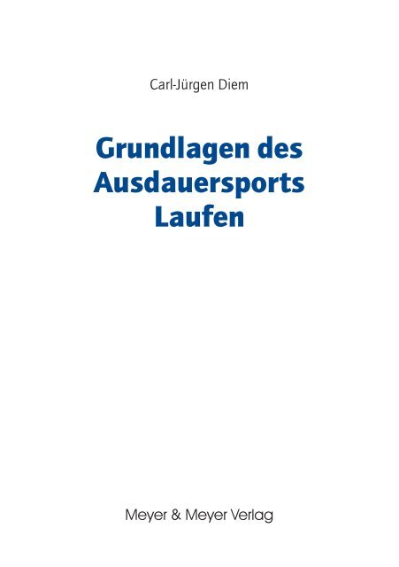 das buch der autor - Meyer & Meyer Sport