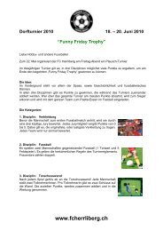 Informationen - Funny Friday Trophy - FC Herrliberg