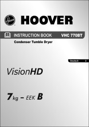 Betriebsanleitung - Hoover