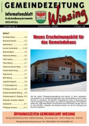 18.Ausgabe der Gemeindezeitung (2,76 MB) - Gemeinde Wiesing