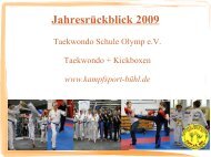 Jahresrückblick 2009 - Taekwondo-Schule Olymp e.V.