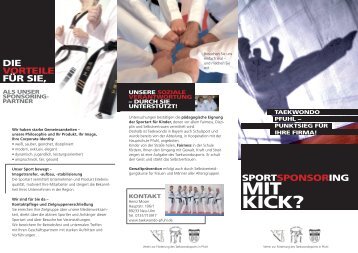 flyer für sponsoren - Taekwondo Pfuhl