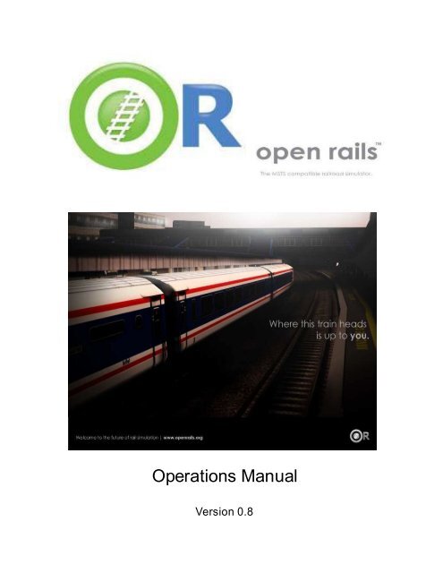 Operations Manual - Open Rails
