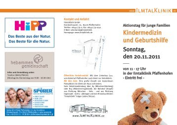 Flyer TdoT Kinderambulanz 2011.qxd - Ilmtalklinik Pfaffenhofen