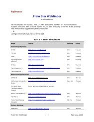 Train Sim Webfinder - Virtual Railroader