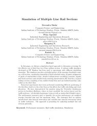 Simulation of Multiple Line Rail Sections - IEOR @IIT Bombay ...