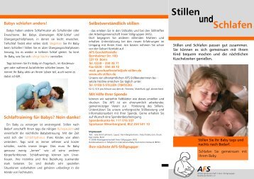 Stillen Schlafen und - Arbeitsgemeinschaft Freier Stillgruppen