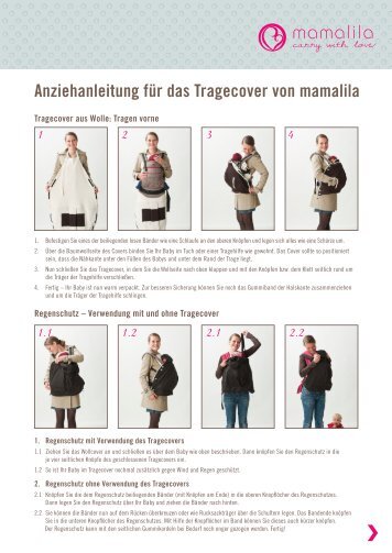 Anziehanleitung für das Tragecover von mamalila - tsm KIDS