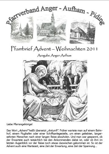 Pfarrbrief Weihnachten 2011 - Pfarrverband Anger-Aufham