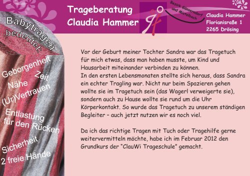 Trageberatung Claudia Hammer - claudia.heim.at - Heim