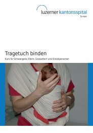 Tragetuch binden - Luzerner Kantonsspital