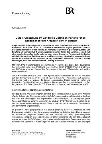 DVB-T-Umstellung im Landkreis Garmisch ... - DVB-T-Bayern