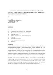 Issues in and future of urban transportation and - International ...