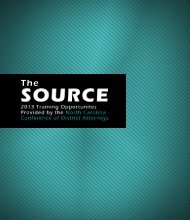 The Source - North Carolina Conference of District Attorneys