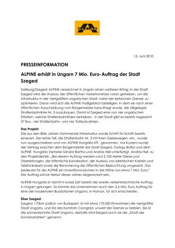 PRESSEINFORMATION ALPINE erh