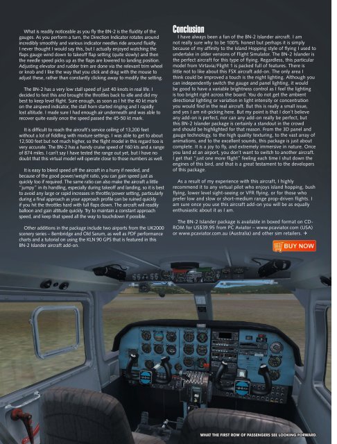 BN-2 Islander Review (PDF) - PC Aviator