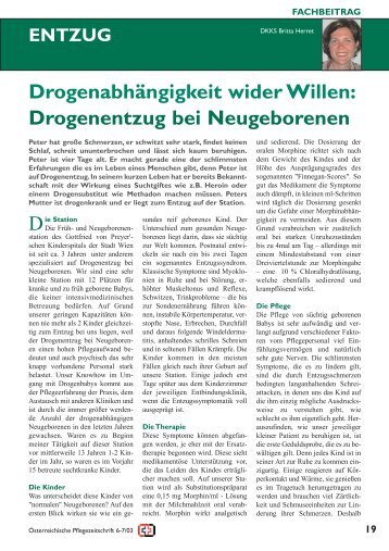 Drogenabhängigkeit wider Willen: Drogenentzug bei Neugeborenen