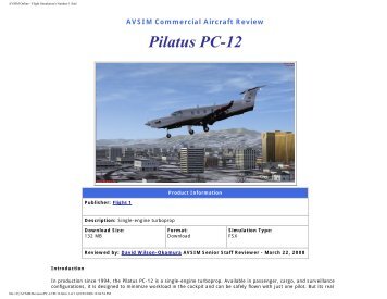 Pilatus PC-12 - AVSIM Online