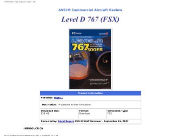 Level D 767 for FSX - Front Page - AVSIM