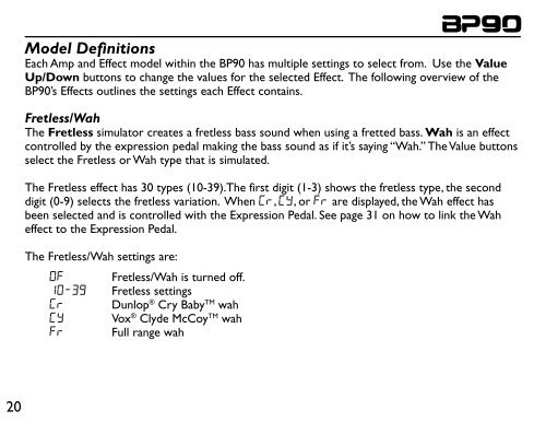 BP90 Owner's Manual-English - Digitech