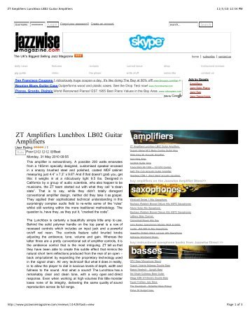 ZT Amplifiers Lunchbox LB02 Guitar Amplifiers