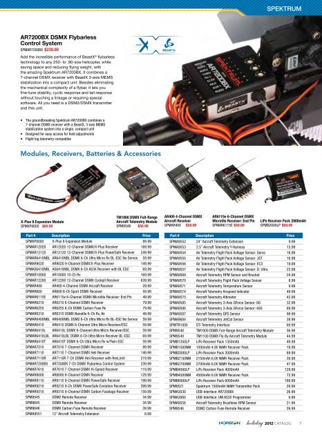 Servo Spektrum Air Telemetry Flight Pack Voltage Sensor P-SPMA9554