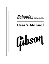 Echoplex manual - Gibson