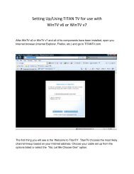 Setting Up/Using TITAN TV for use with WinTV v6 or WinTV v7