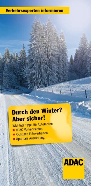 Warnschild Unfall und Warnleuchte an einer Straße mit Schneematsch