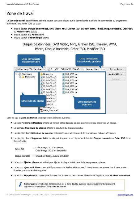 Manuel d'utilisation - AVS Disc Creator - AVS4YOU >> Online Help