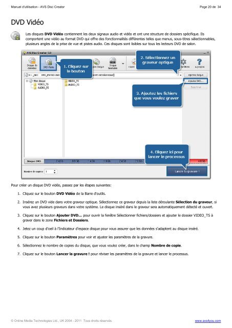 Manuel d'utilisation - AVS Disc Creator - AVS4YOU >> Online Help