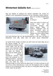 Wintertest GAZelle 4x4 Andoria 2,6 cdi Euro 4