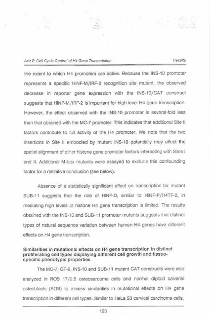 Page 1 \ ?^p 6r.1 CELL CYCLE CONTROL OF HUMAN H4 ...