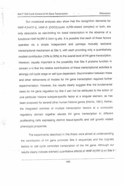 Page 1 \ ?^p 6r.1 CELL CYCLE CONTROL OF HUMAN H4 ...