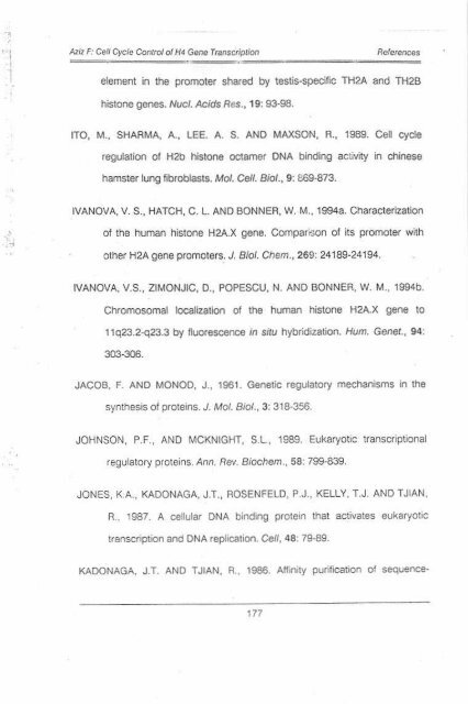 Page 1 \ ?^p 6r.1 CELL CYCLE CONTROL OF HUMAN H4 ...