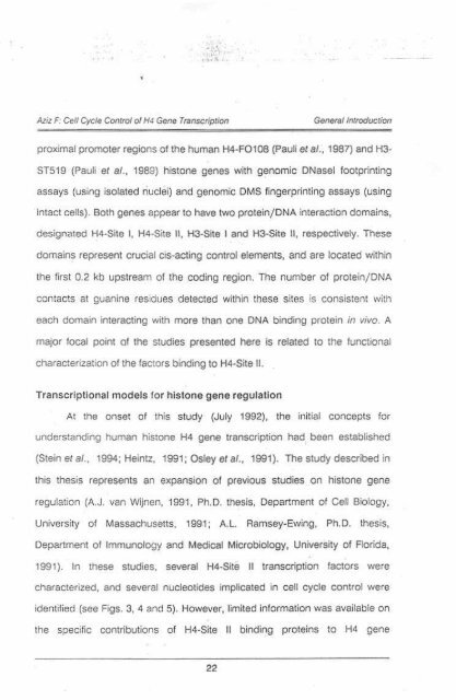 Page 1 \ ?^p 6r.1 CELL CYCLE CONTROL OF HUMAN H4 ...