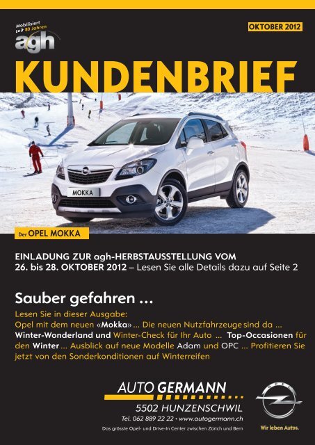 Kundenbrief Herbst 2012 Opel - Auto Germann