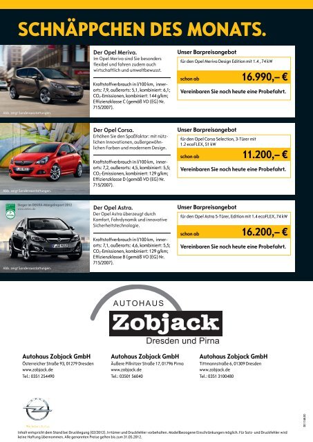 OPEL AKTUELL - Autohaus Zobjack GmbH