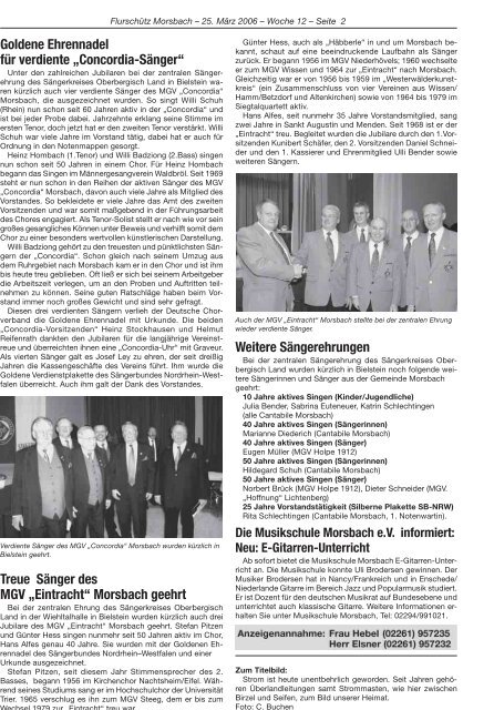 116. Ausgabe vom 25.03.2006 - Gemeinde Morsbach