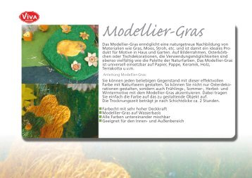 Das Modellier-Gras ermöglicht eine naturgetreue ... - Viva Decor