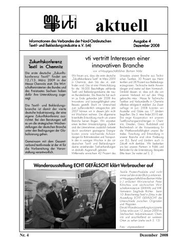 IV 2008 - Verband der Nord-Ostdeutschen Textilindustrie e.V.