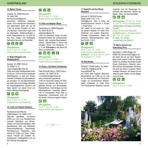 nordfriesland schleswigflensburg Aktion Offener Garten