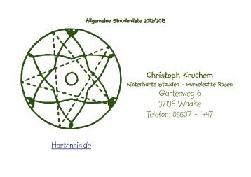 Christoph Kruchem winterharte Stauden - Hortensis.de