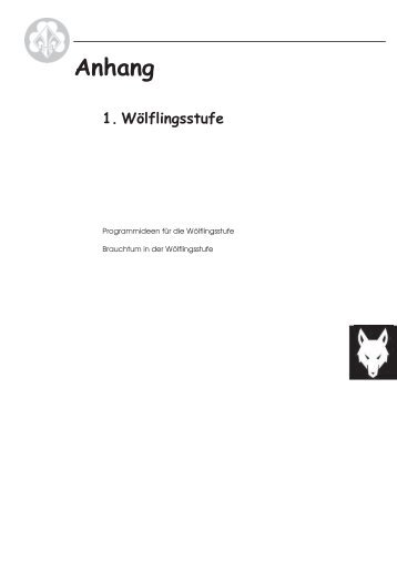 Programmideen für die Wölflingsstufe - BdP Landesverband Bayern